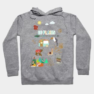 Go Places Kids Collage Hoodie